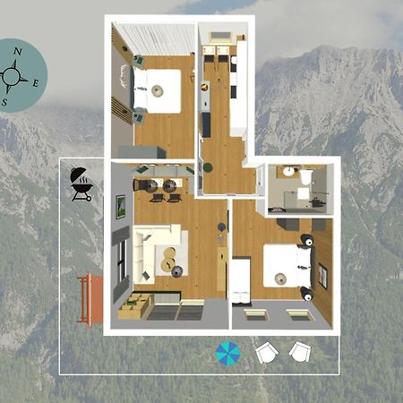 Die Karwendelsuite - 5 Sterne Fewo Mit Bestem Bergblick, Zentrumsnah & Ruhig Gelegen, Familienfreundlich Mittenwald Exterior foto